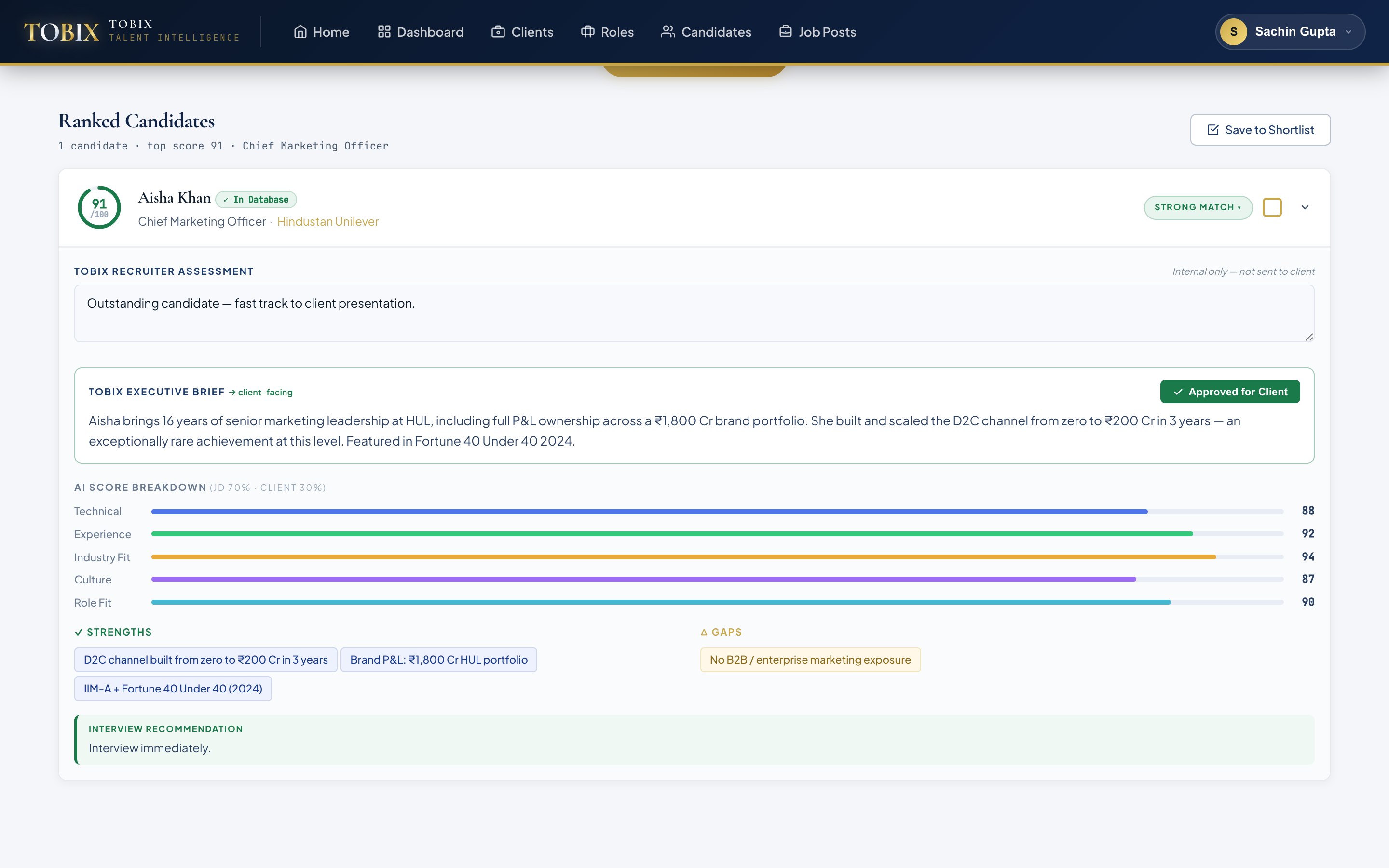 Tobix app — CV Screening